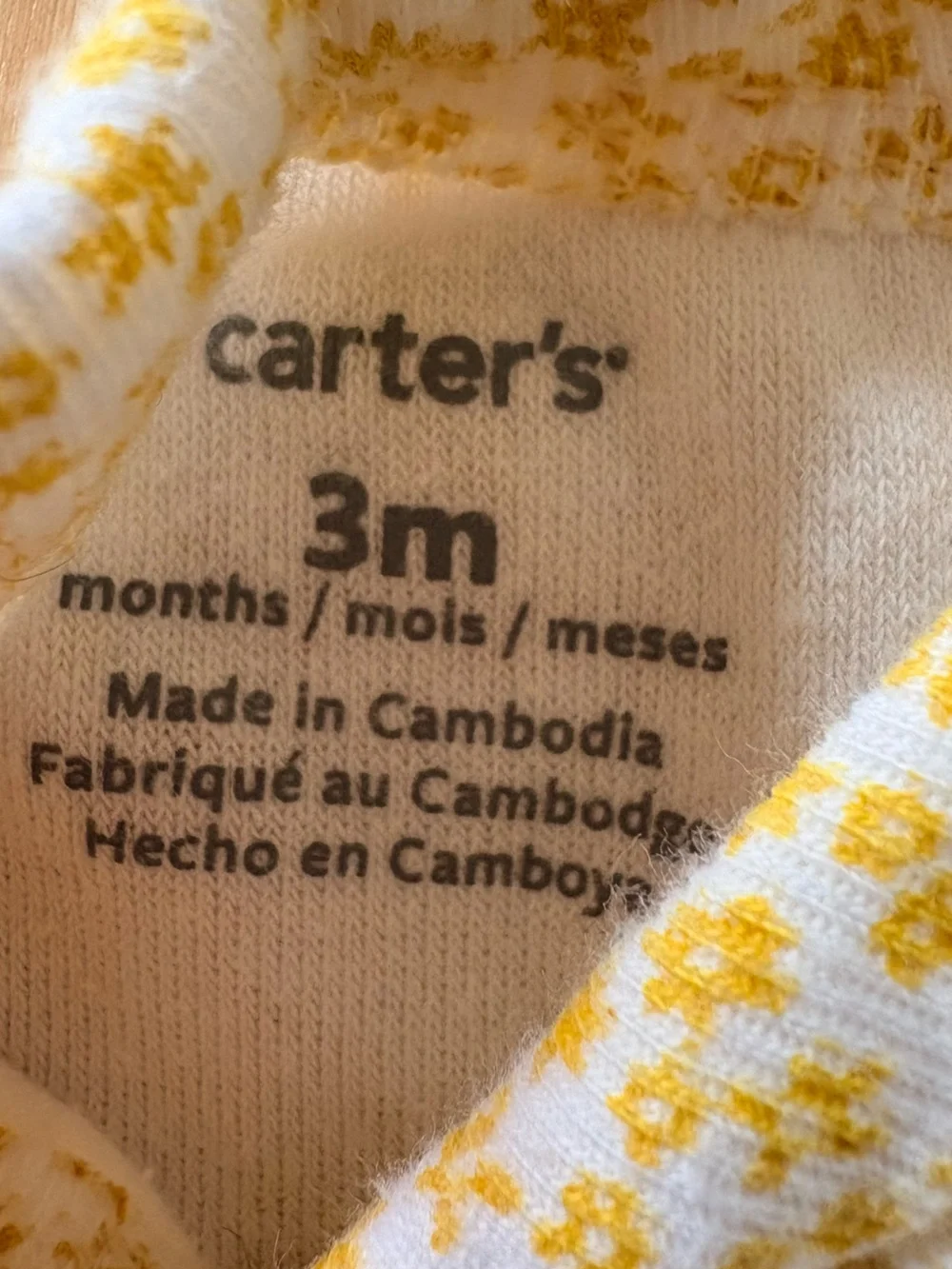 Carter's White and Yellow Dot Snap-Front Footed Romper